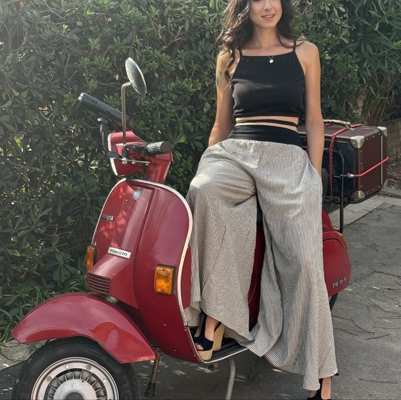 COTTON FLARE PANT - Picture 3 of 8